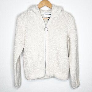 FASHION NOVA Women's Sherpa Jacket Zip Up Hoodie